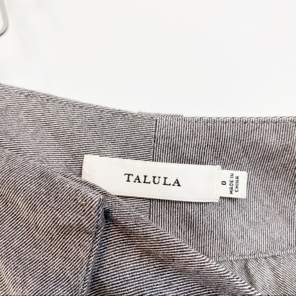 Talula Gray Tie Waist Flare Cropped Pant 0 - Picture 6 of 8